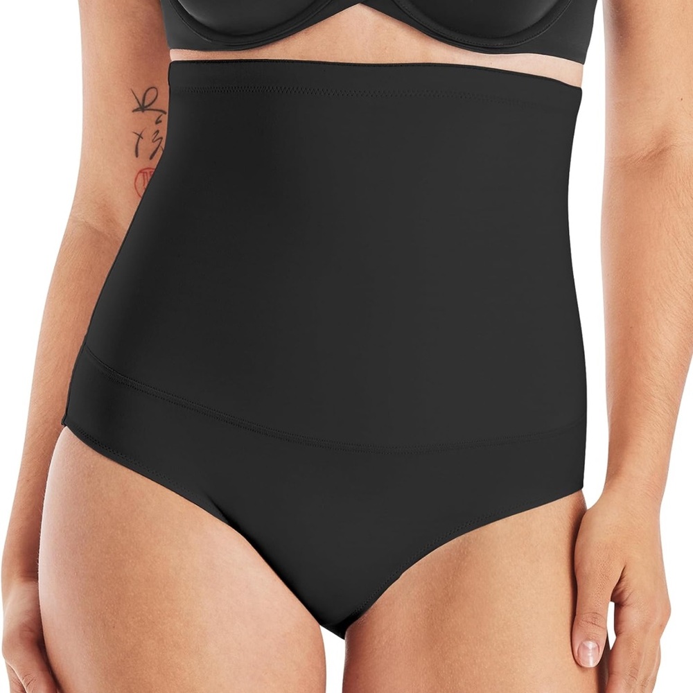 Maidenform Seamless Hi-Waist Brief Shapewear 12553 In Black New With Tags Size M